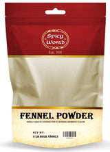 Spicy World Fennel Seeds Powder 5 Pound Bulk | Ground Fennel (Saunf)