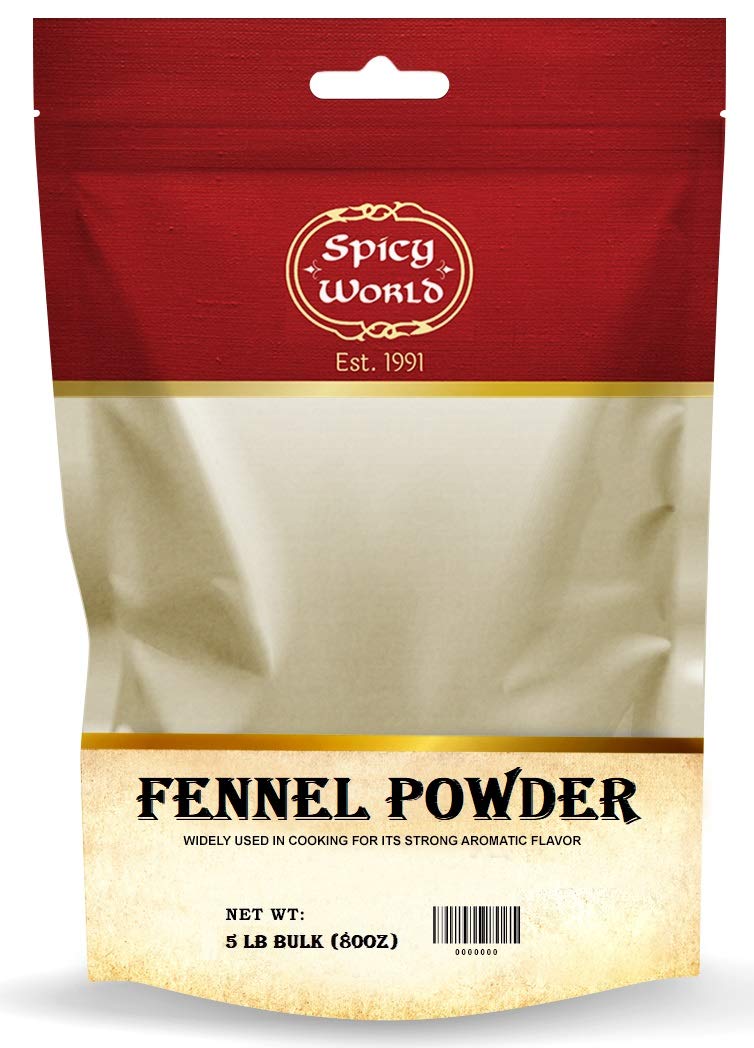 Spicy World Fennel Seeds Powder 5 Pound Bulk | Ground Fennel (Saunf)