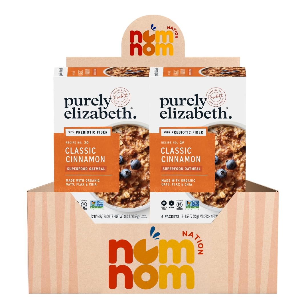 Superfood Vegan Oatmeal Classic Cinnamon - 9.12 Oz - Pack of 2 - Cereal Oatmeal for Breakfast - Oatmeal Instant Protein Cereal - Ebt Eligible Food