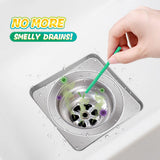 Bio-Flow Drain Strips - 48 Strips | Drain Cleaner & Odor Remover Drain Sticks