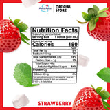 Mogu Mogu Strawberry Juice Drink with Nata de Coco (Coconut Jelly) - Chewy Fruit Beverage for Kids & Adults, 6 Pack Bottles, 10.82 fl oz Each