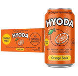 HYODA Orange Soda, Gluten Free and Vegan Sparkling Electrolyte Drink, Made with Organic Orange Juice, Celtic Salt, and Calcium, Keto, Zero Sugar