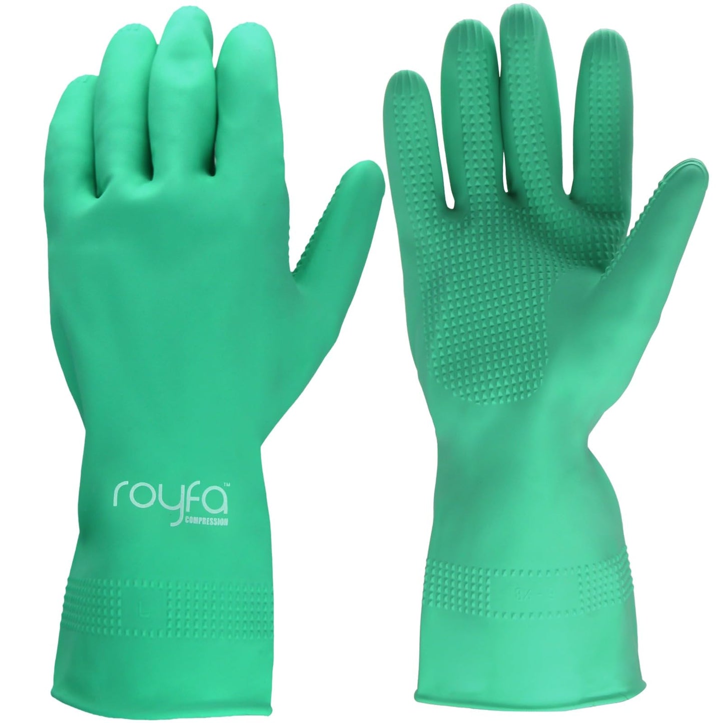 Donning Gloves for Compression Stockings - Gloves Universal Fit with Raised Ridge Surface Palms Design for Better Grip (Large. 1 Pack)