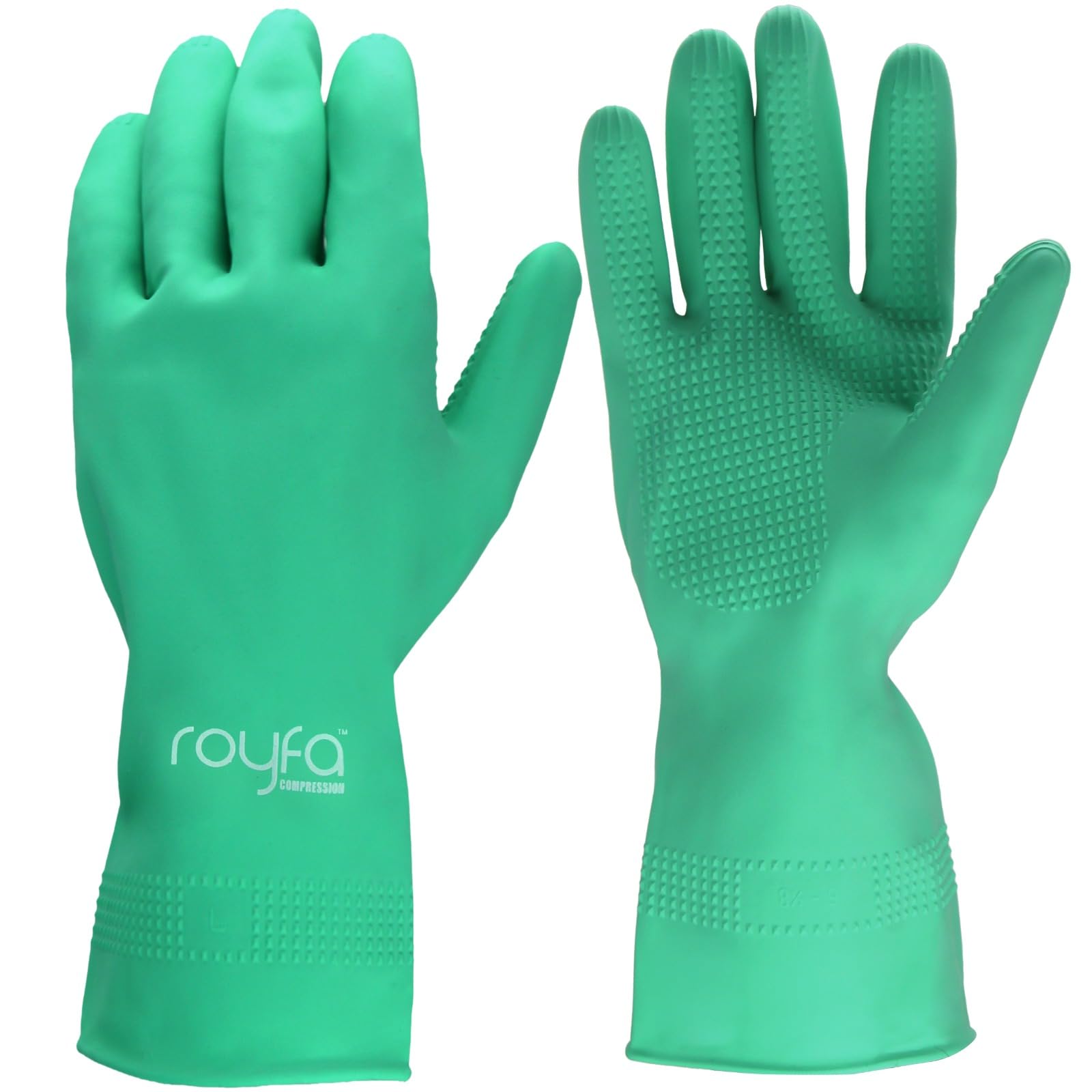 Donning Gloves for Compression Stockings - Gloves Universal Fit with Raised Ridge Surface Palms Design for Better Grip (Large. 1 Pack)