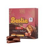 ChocZero Milk Chocolate Caramel & Shortbread Candy Bars - No Added Sugar, High Fiber, Gluten Free, Keto Friendly Bestie Bars (8 Count Box)