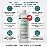Think Crucial Bottle Blaster - 47-Use Water Bottle Cleaning Concentrate - Made in USA - Compatible with Stanley, YETI, Hydro Flask, CamelBak - 8 oz