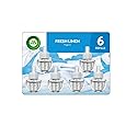 Air Wick Plug-In Scented Oil Refills, 6 Count, Fresh Linen, Air Freshener, Essential Oils