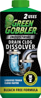 Green Gobbler Industrial Strength Grease and Hair Drain Clog Remover | Drain Cleaner Gel | Safe for Pipes, Toilets, Sinks, Tubs, Drains & Septic
