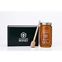 100% Authentic, USA - Made Raw Unfiltered Gourmet Honey Gift Box with Dipper by Pure Southern Honey [ 1 lb] - Unheated - Non - GMO, No Additives, All