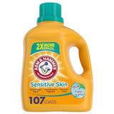 ARM & HAMMER Sensitive Skin Laundry Detergent with Hypoallergenic Fragrance, Fresh Scent Liquid Laundry Detergent, 144.5 Fl Oz Bottle