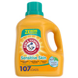 ARM & HAMMER Sensitive Skin Laundry Detergent with Hypoallergenic Fragrance, Fresh Scent Liquid Laundry Detergent, 144.5 Fl Oz Bottle
