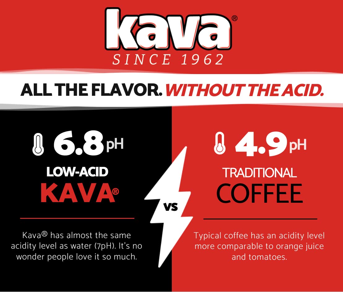 Kava Decaf Acid Reduced Instant Coffee, 4 Ounce Jar (Pack of 3)