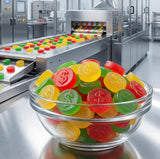 Assorted JuJu Gummy Coins - 2 lb Bulk Bag - Cherry, Orange, Lemon & Lime - Soft & Chewy Dollar?Stamped Candy - Retro JuJu Treats for Parties, Candy