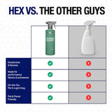 HEX Performance Deodorizing Spray, Unscented, 44oz (Pack of 2) - Awesome for Shoes, Gear, Activewear & Fabrics, Yoga Mats & Gym Equipment, Carpet