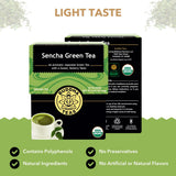 Buddha Teas - Organic Sencha Green Tea - For Health & Wellbeing - Japanese Green Tea - With Antioxidants & Minerals - Clean Ingredients - Caffeinated