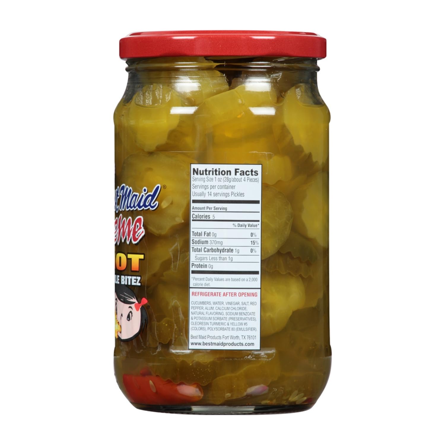 Best Maid Products - 24 Ounce Glass Jars Baby - Dill, Kosher, Hamburger Slices, Garlic Bites, Habanero Chips, & Xtreme Hot Pickles (2 Pack, Xtreme HOT