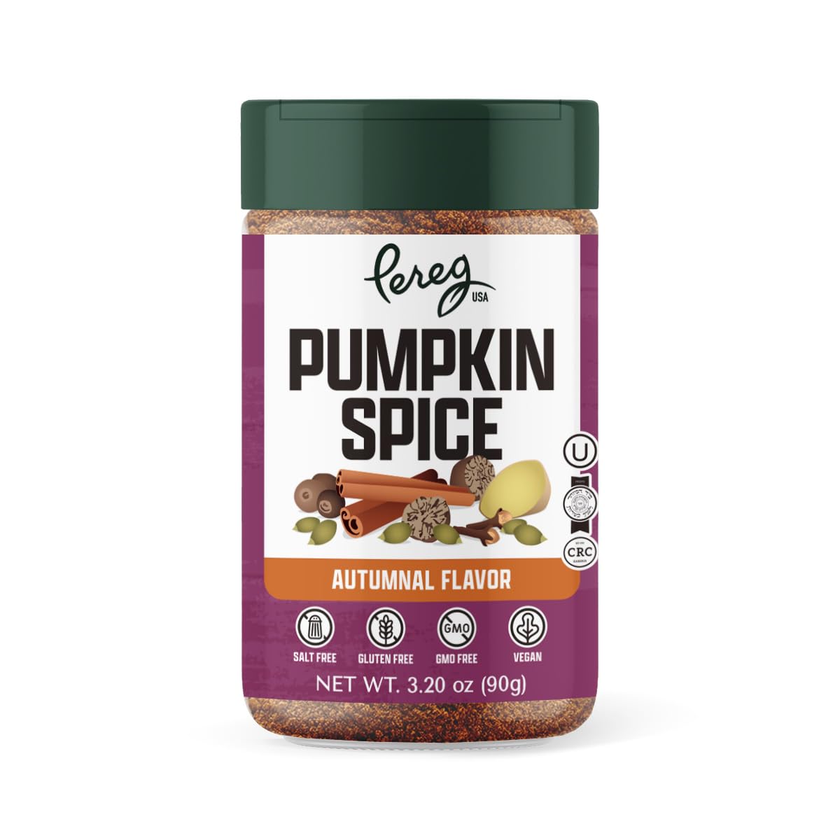 Pereg Pumpkin Pie Spice 3.2 Oz - Savory Spice Blend - No Artificial Ingredients - Pumpkin Spice - Exotic Flavors - Organic Spices - Vegan - The