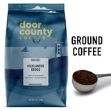 Door County Coffee Highlander Grogg Flavored Coffee Ground - 5 lb Bag - Flavored Ground Coffee Medium Roast - 100% Specialty Arabica - Gourmet - Irish