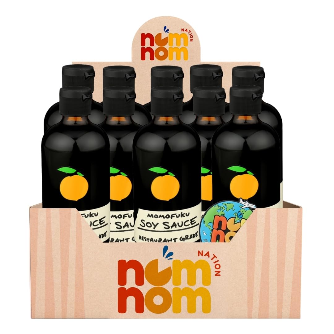 Momofuku Sauce Soy 8 oz - Pack of 10 - Soy Sauce for Asian Cooking - Dark Soy Low Sodium Shoyu - Light Style Dumpling Sauce - Organic Tamari