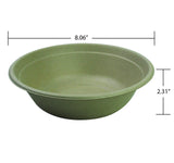 Sabert Pulp 32 oz Round Bowl, Certified Compostable, Recyclable, Disposable, Microwaveable, Reheatable, Durable, 300 Count