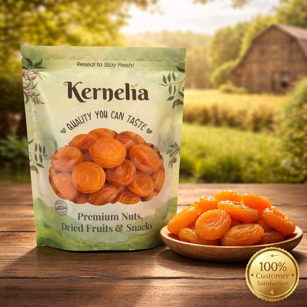 California Sun Dried Fancy Apricots, Naturally Sweet Soft Chewy Dried Apricots Snack, Dried Fruit for Baking, Oatmeal, Yogurt, Trail Mix, No Added