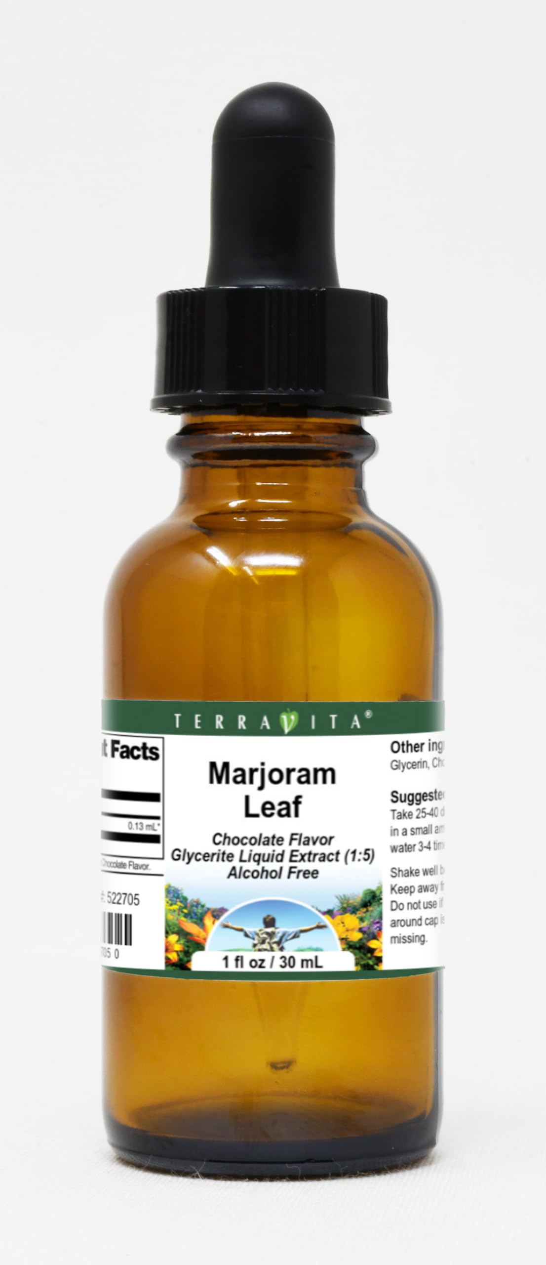 Marjoram Leaf Glycerite Liquid Extract (1:5) - Chocolate Flavored (1 oz, ZIN: 522705) - 3 Pack