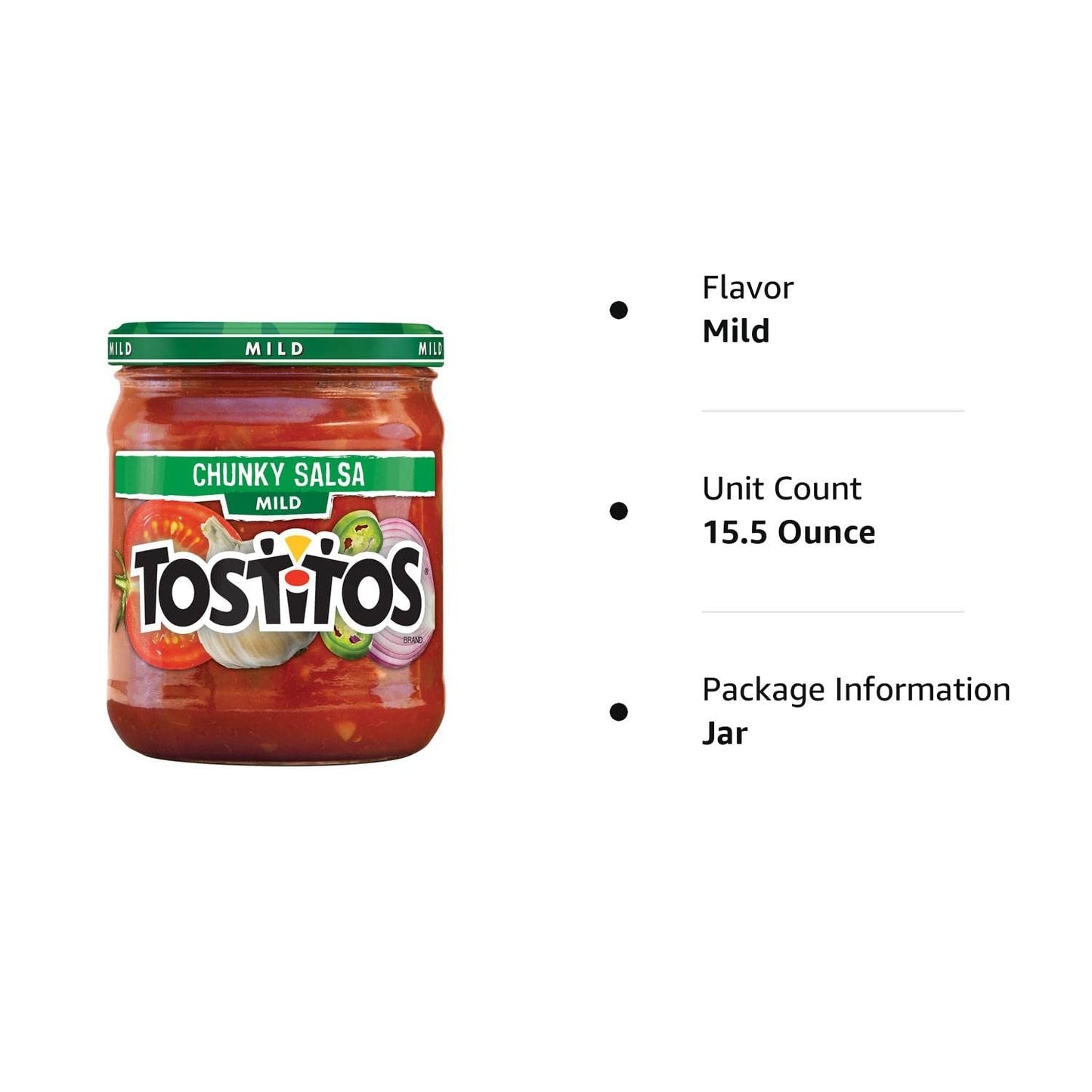 Tostitos Dip, Chunky Salsa, Mild, 15.5oz