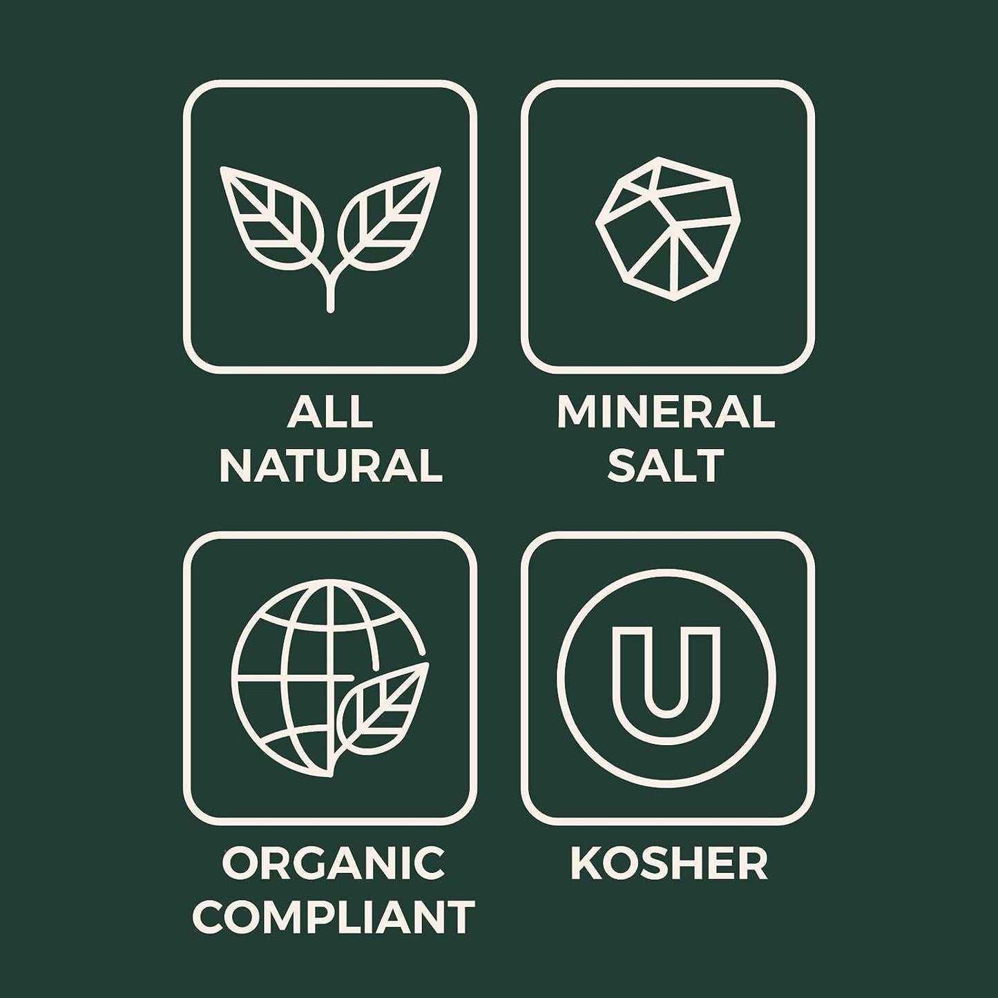 Ancient Spring Salt - Organic, Natural, Kosher - 1.5lb Pouch