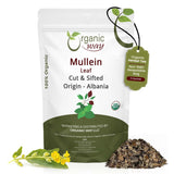 Organic Way Mullein Leaf | Herbal Tea (Verbascum thapsus) Cut & Sifted - European Wild-Harvest | Organic & Kosher Certified | Non GMO & USDA Certified