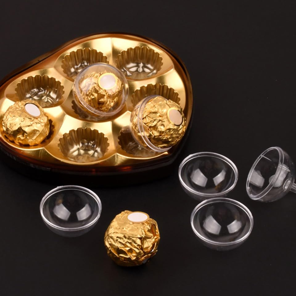 Beatifufu Plastic Candy Wrapper Balls 100pcs Hollow Wrapper Balls for Decorative Cups