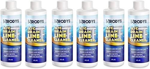 Brodys - A/C HVAC Drain Line Cleaner, 8oz Bottle, (Great to use at home, in the office, at restaurants and large commercial buildings), AC Drain Line