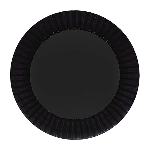 Party Essentials Deluxe Quality Hard Plastic 40 Count Party/Dinner Plates, 10-1/4-Inch, Black