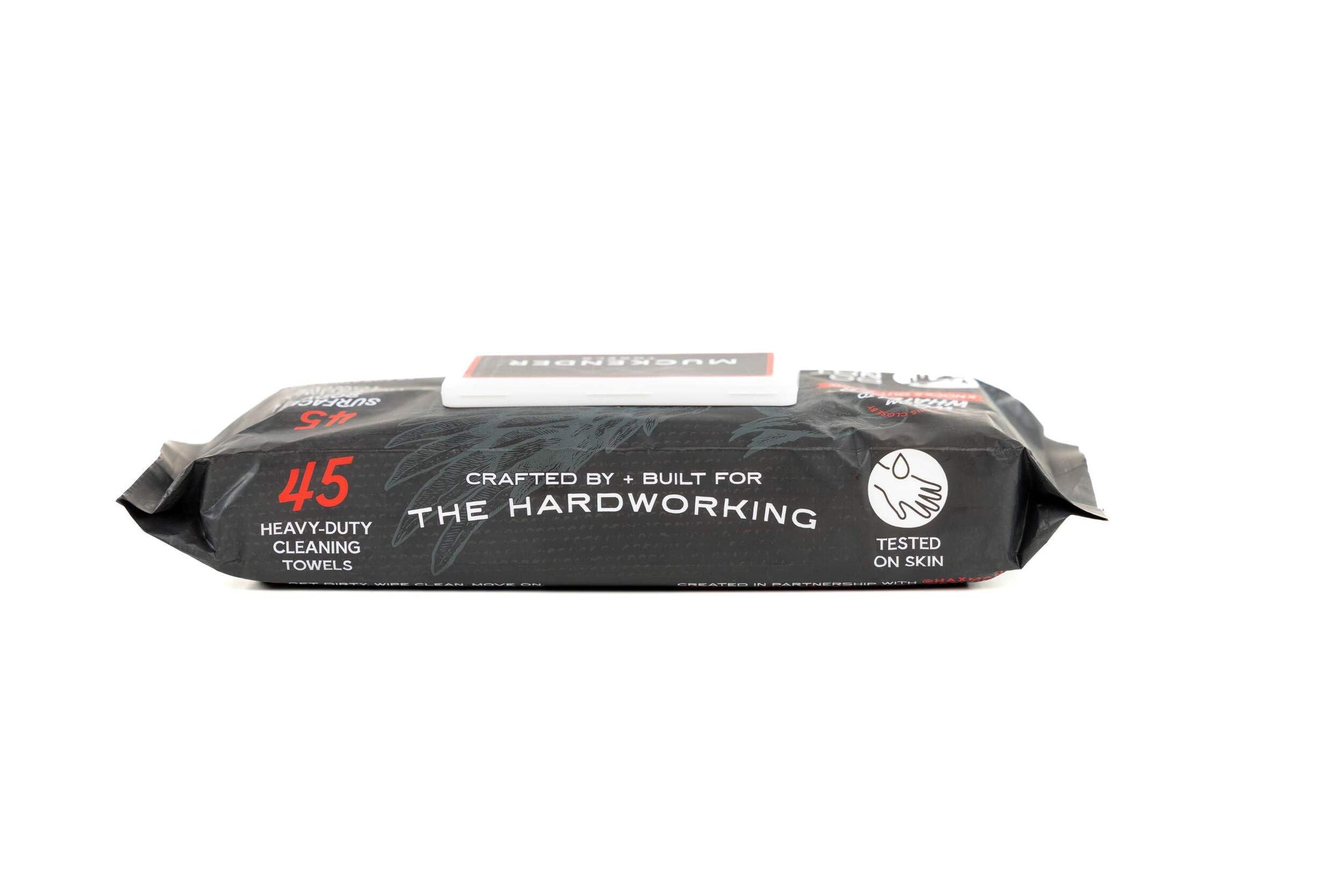Muckender Heavy Duty Cleaning Wipes - Paint Prep & Degreasing - Flat Pack Travel Size Hand & Tool Cleaning Towels - Eco-Friendly, Unscented - (45 ct