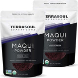 Terrasoul Superfoods Organic Maqui Berry Powder, 8 Oz (Pack of 2), Freeze-Dried, Antioxidant-Rich Superfood for Smoothies, Desserts, and Immune