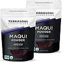 Terrasoul Superfoods Organic Maqui Berry Powder, 8 Oz (Pack of 2), Freeze-Dried, Antioxidant-Rich Superfood for Smoothies, Desserts, and Immune