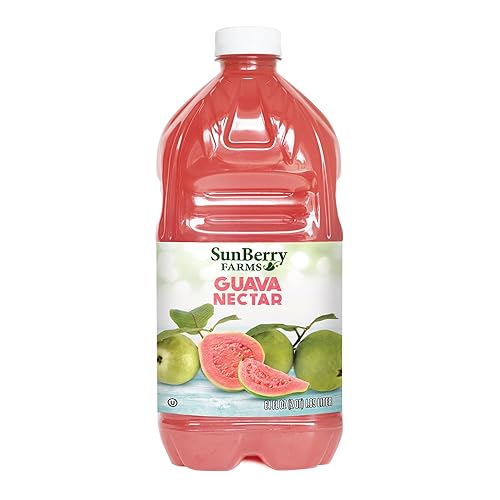 Sunberry Farms Guava Nectar, 64 fl oz Bottle | Exotic Tropical Juice Drink | Non-GMO, No High Fructose Corn Syrup | Refreshing Guava Beverage