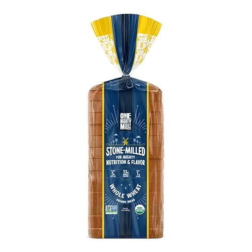 One Mighty Mill Whole Wheat Bread, 100% Organic, Fresh-Milled, Stone-Ground Flour - No Preservatives or Artificial Ingredients, Non-GMO, Kosher (16