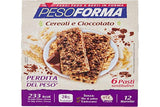 Pesoforma Barrette For Cereals And Chocolate 6 Meals 12 Pieces