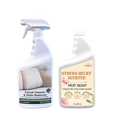 NOYATECH Couch Cleaner and Stain Remover Spray - Professional Strength, Multi-Surface Fabric and Upholstery Cleaner - Pet-Safe, Non-Toxic