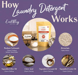Earthley Wellness Laundry Detergent, Gentle on Sensitive Skin, Bromelain, Safe for Baby Clothes & Cloth Diapers, Eco-Friendly, Pineapple Enzyme