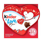 Kinder & Love Gift Box, 25 Mini Milk Chocolate Hearts, Valentine's Gift, 3.7 oz