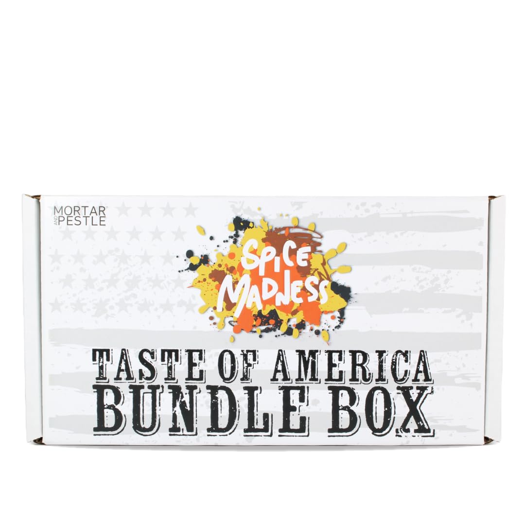Spice Madness - 4-PC TASTE OF AMERICA BUNDLE - Premium BBQ Spice Rubs - Authentic American Flavors - St. Louis, Memphis, Kentucky Bourbon, Kansas City
