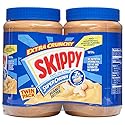SKIPPY Chunky Peanut Butter, Crunchy Peanut Butter, Twin Pack, 40oz Jars
