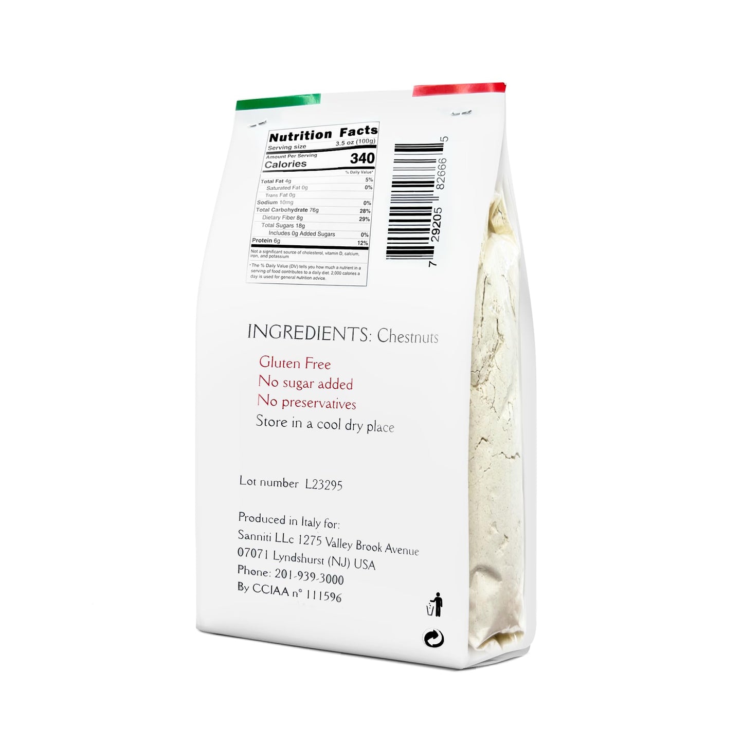 Sanniti Italian Gluten Free Chestnut Flour, 500 grams