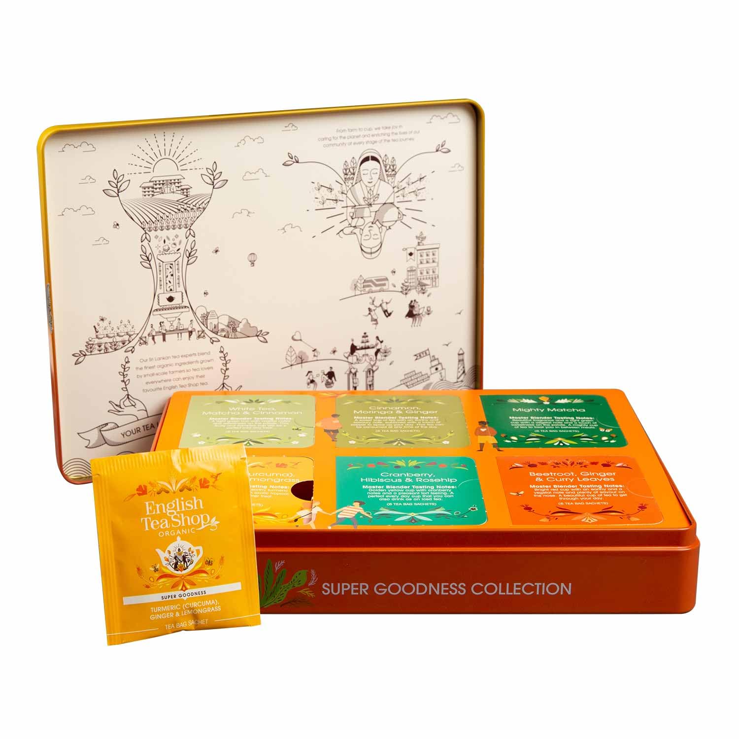 English Tea Shop - Super Goodness Collection- Gift Tin - 36 Tea Bag Sachets, 61.5g
