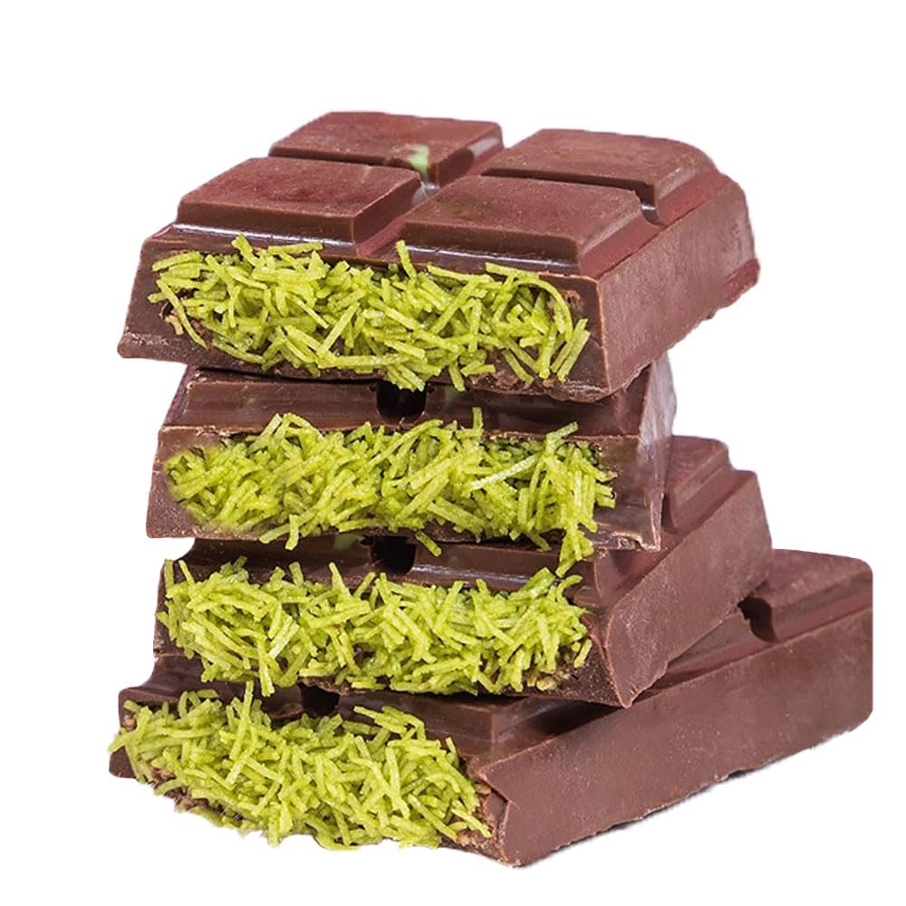 Dubai Chocolate Bar Kit,Mildly Bitter But Not Greasy, Movie Theater Candy,Nutty Fruity Dubai Chocolate,Enhanced Sandwich Texture
