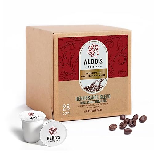 Renaissance Blend Dark Roast Single-Serve Coffee Pods - Organic Arabica Coffee, 28 Single-Serve Pods, Handcrafted Small-Batch Flavor