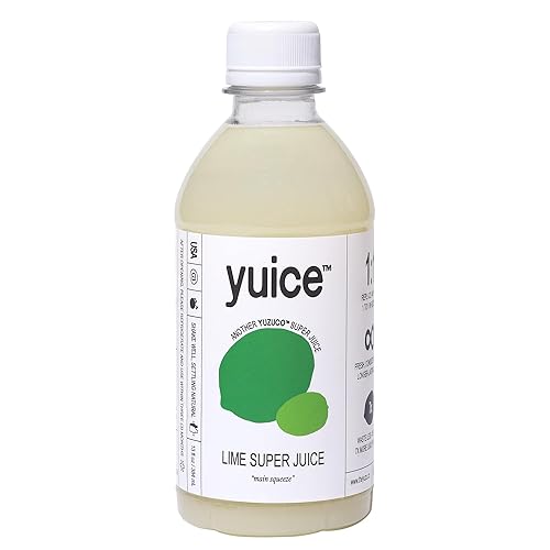 Lime Super Juice for Cocktails - yuice™ by YUZUCO, Fresh-Tasting Bottled Lime Juice, 13 oz (1 Bottle), For Bars, Cocktails, Vinaigrettes & Marinades