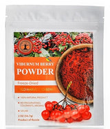 Wild Harvested Viburnum Berry Freeze-Dried Powder - 2 Oz - Natural Viburnum Powder, No added sugar, No GMOs