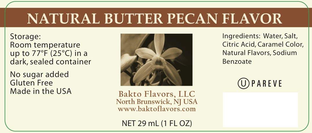 Bakto Flavors Natural Butter Pecan Flavor(1 FL OZ) Pack of 3